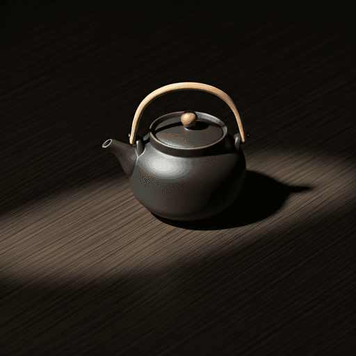 Artisanal stoneware tea vessel against dark background, highlighting machine build quality and durability